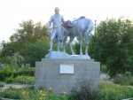 Statue of Peter Pallas in the town of Pallasovka