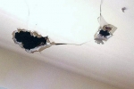 Garza house ceiling holes